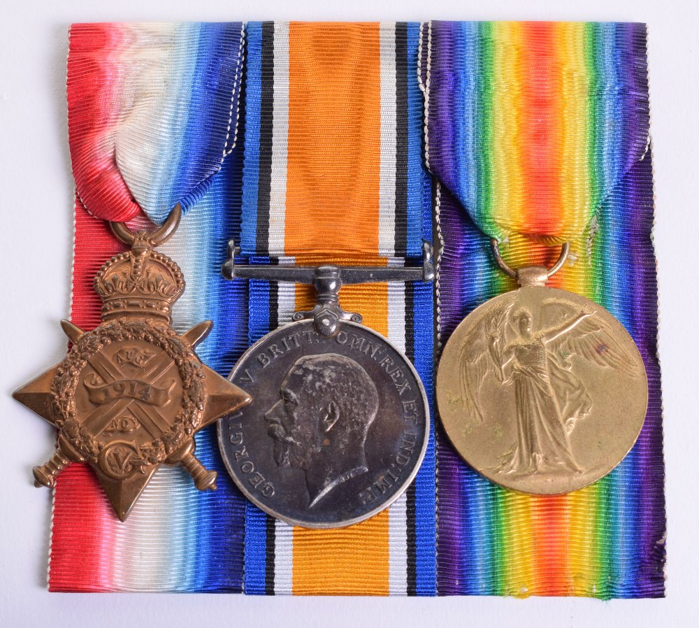 Great War 1914 Star Medal Trio of a Drummer Seaforth Highlanders, medals were awarded to “1738 DMR J