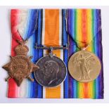 Great War 1914 Star Medal Trio of a Drummer Seaforth Highlanders, medals were awarded to “1738 DMR J