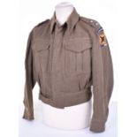 WW2 18th Infantry Division Royal Signals Battle Dress Blouse, being a good used example with