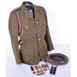 WW2 Territorial Army Nursing Service TANS Service Dress, Beret & Medal Grouping, consisting of