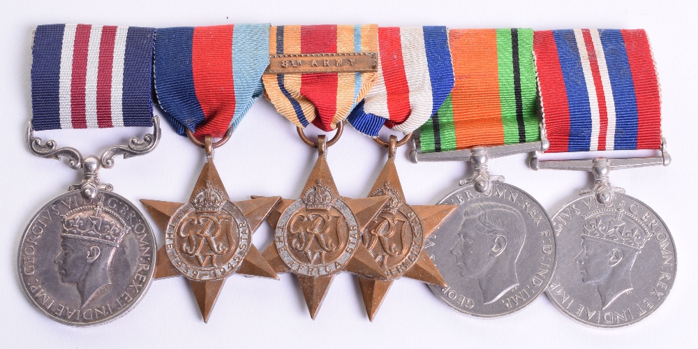 WW2 Normandy Operations Military Medal Group of Six Awarded to Driver E J Ellson Royal Army