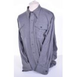 Luftwaffe Issue Grey Woollen Shirt, being long sleeved under shirt with two breast pockets and