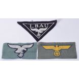 Three Un-Issued Tunic Breast Eagles consisting of Luftwaffe tunic / flight suit embroidered other