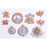 Cap & Collar Badge Set of The Welsh Regiment, being Victorian / Edwardian period other ranks cap