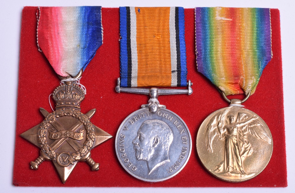 Great War 1914-15 Star Medal Trio Northamptonshire Regiment, the medals were awarded to “21173 PTE A