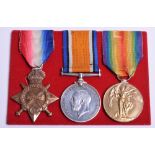 Great War 1914-15 Star Medal Trio Northamptonshire Regiment, the medals were awarded to “21173 PTE A