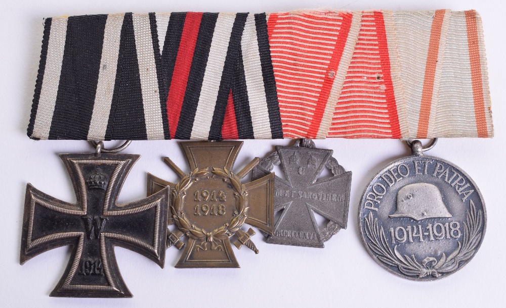 Imperial German / Austro Hungarian Medal Group of Four, consisting of Iron Cross 2nd class, 1914-