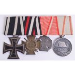 Imperial German / Austro Hungarian Medal Group of Four, consisting of Iron Cross 2nd class, 1914-