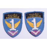 1st Allied Airborne Cloth Formation Signs, two un-issued examples of the 1st Allied Airborne