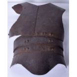 Very Rare WW1 Russian Body Armour, large central body shield made from two parts and three lower