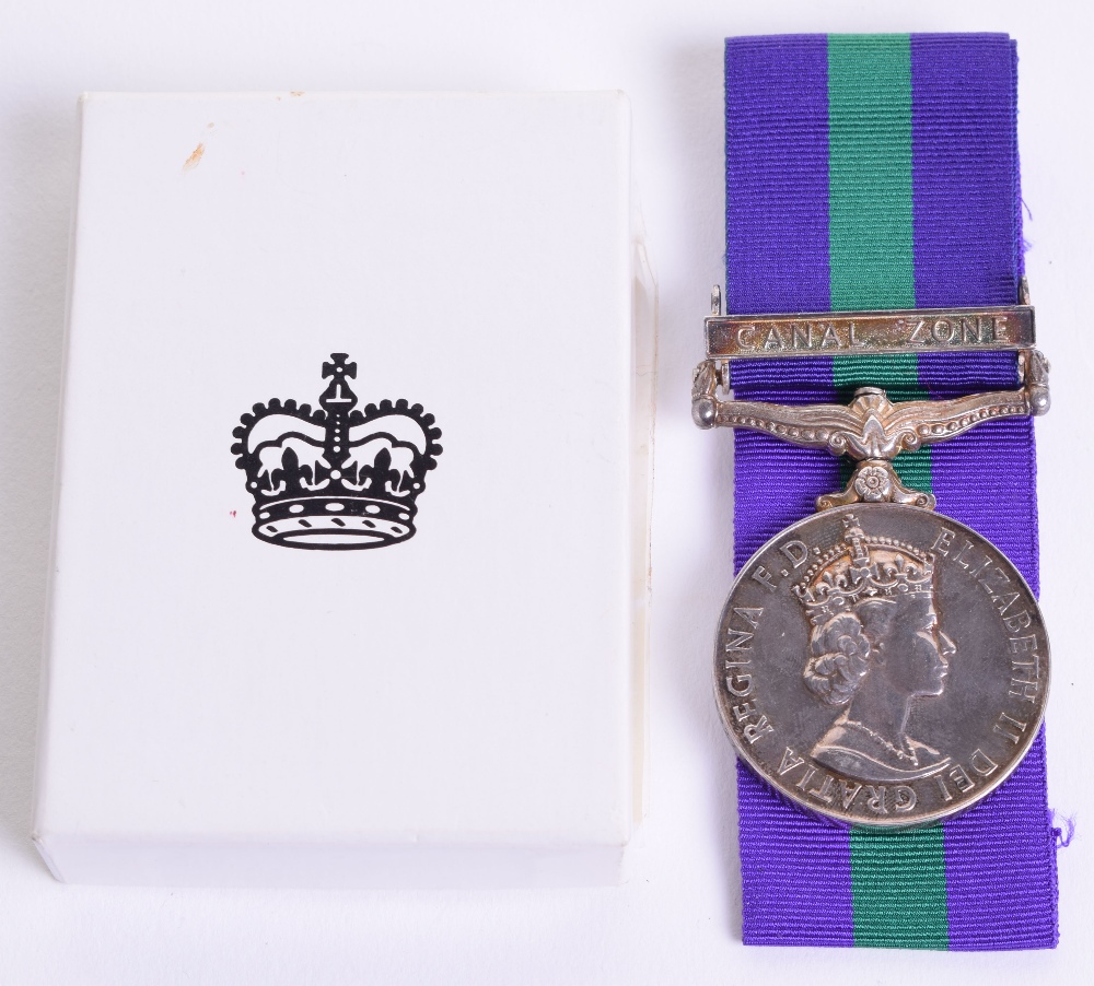 General Service Medal 1962-2007 Single Clasp Canal Zone, Seaforth Highlanders, medal was awarded