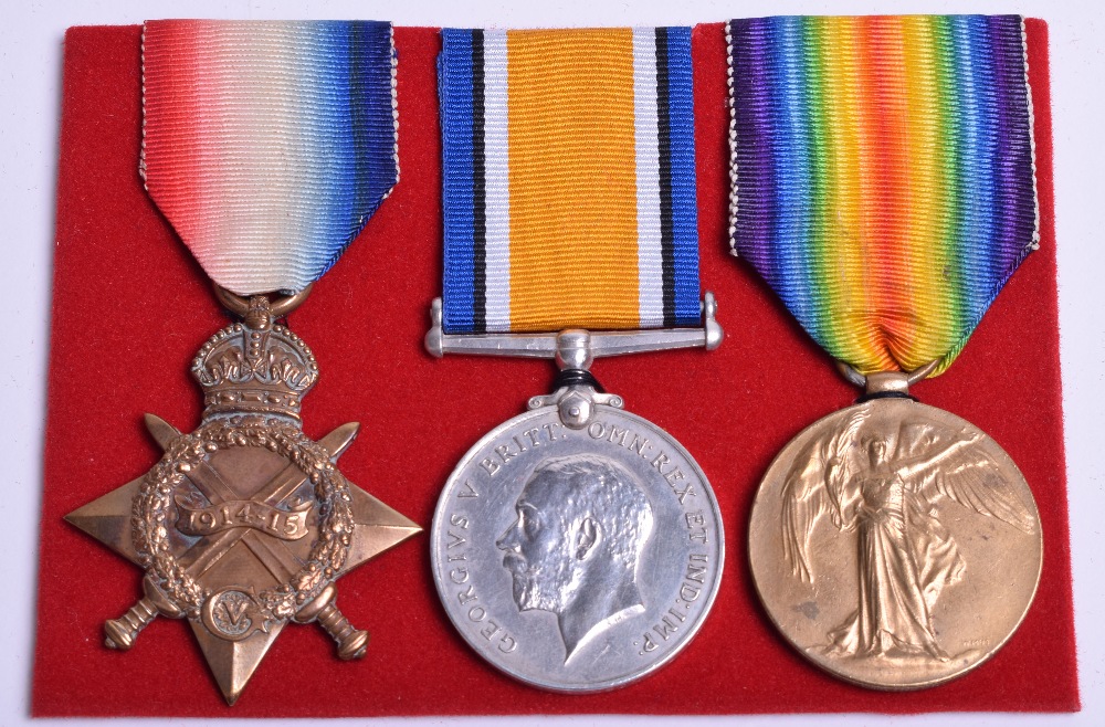 Great War 1914-15 Star Medal Trio South Lancashire Regiment, the medals were awarded to “17838 L CPL