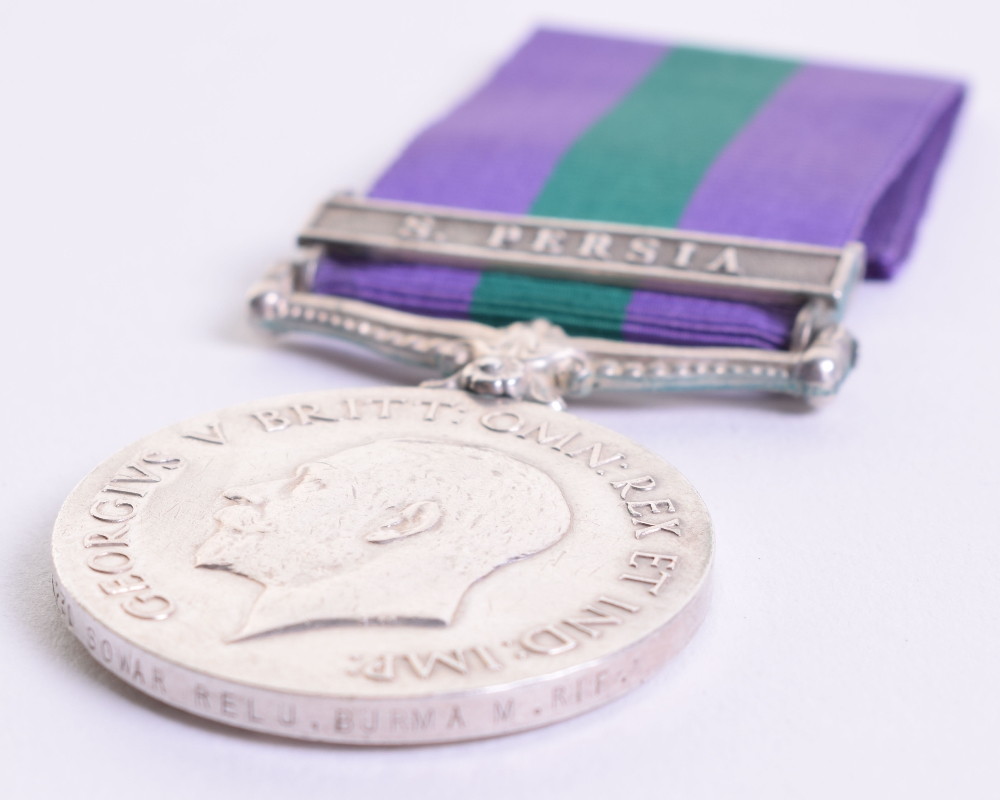 General Service Medal (1918-62) South Persia Burma Mounted Rifles, medal was awarded to “230 SOWAR - Image 3 of 3