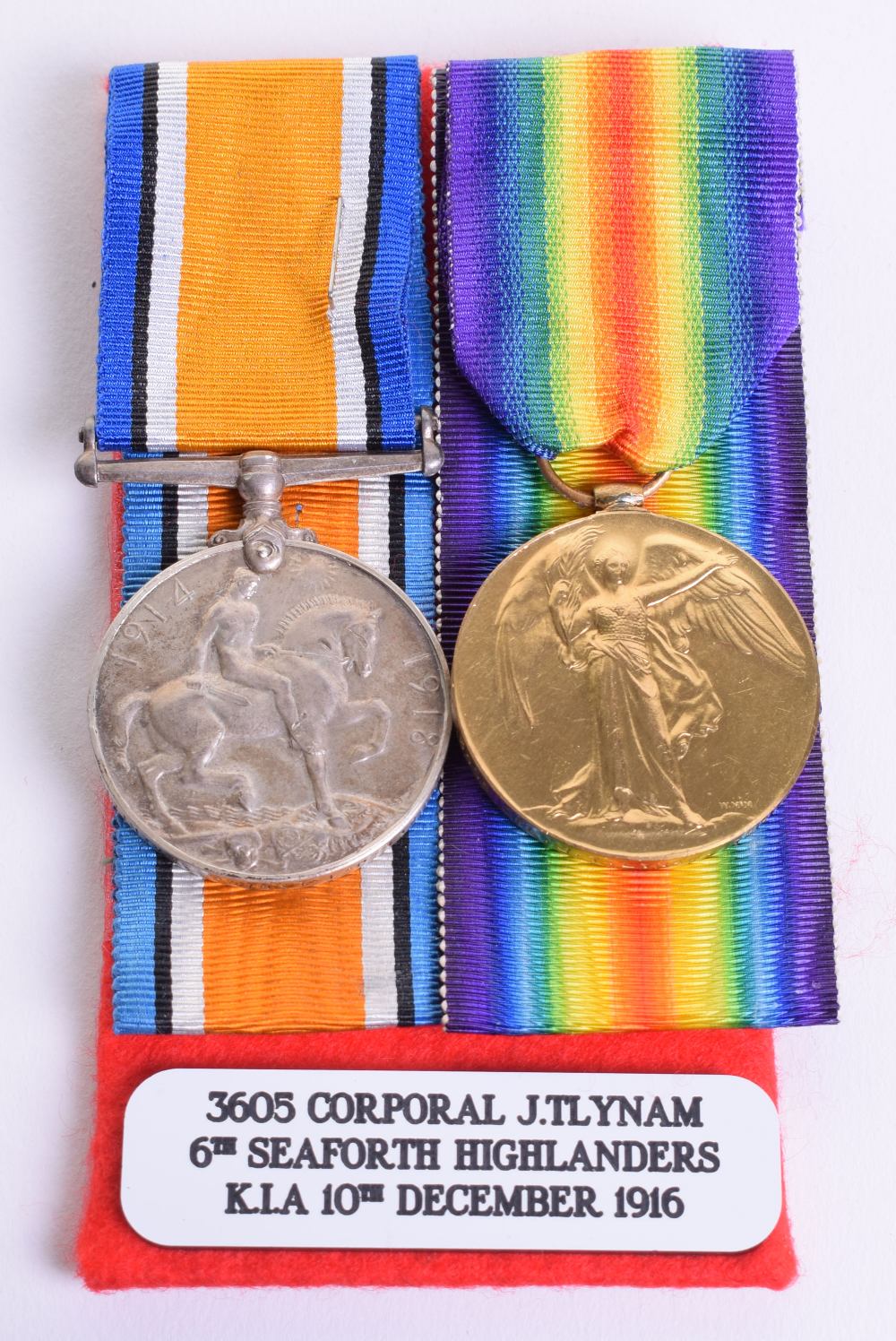 Great War Casualty Medal Pair Seaforth Highlanders, group consists of British War medal and