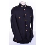 Royal Tank Regiment Officers No1 Dress Tunic, blue cloth four pocket tunic with fine quality