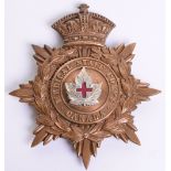 Medical Staff Corps Canada Home Service Helmet Plate Circa 1904, brass eight pointed star with