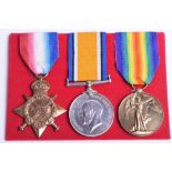 Great War 1914-15 Star Medal Trio South Staffordshire Regiment, the medals were awarded to “13420