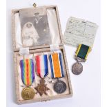 Great War 1914-15 Star Medal Trio Royal Navy, the medals were awarded to “211069 P L COURT AB RN”.