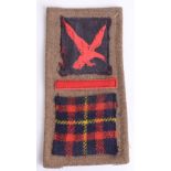 WW2 4th Indian Division / Cameron Highlanders Combination, printed 4th Indian division formation