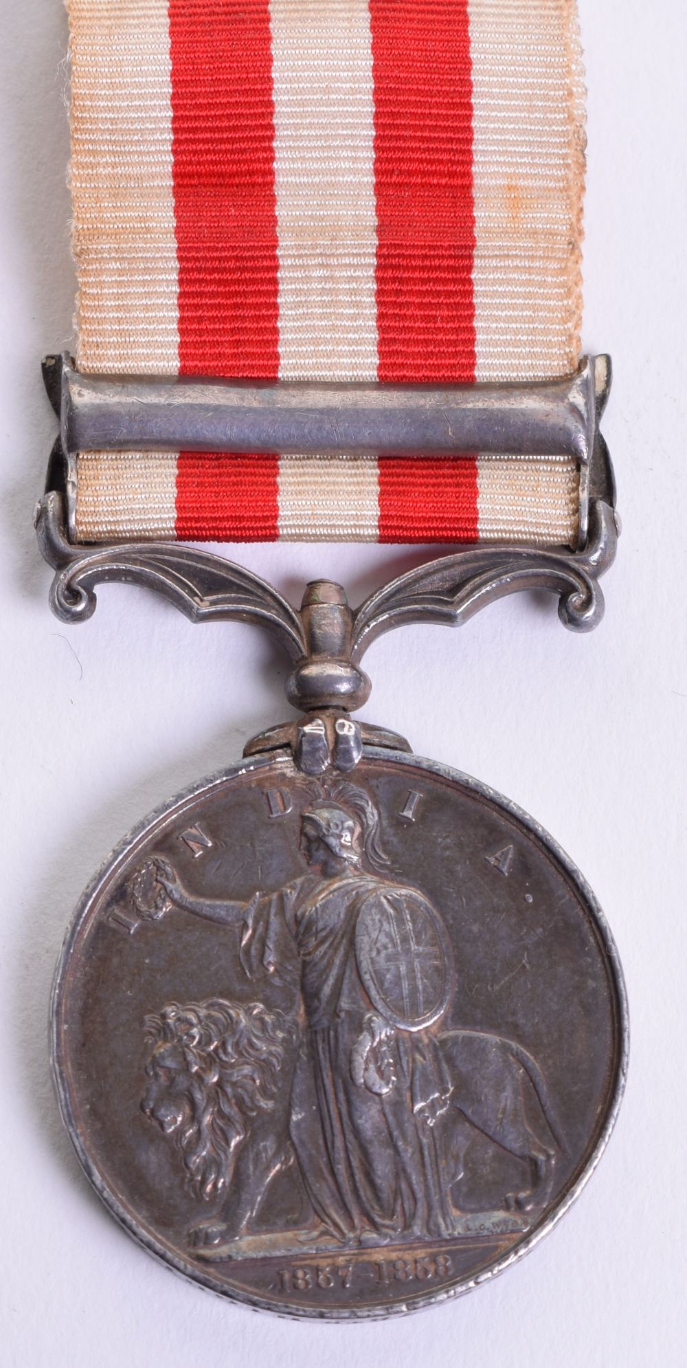 Indian Mutiny Medal 1857-59 Single Clasp Defence of Lucknow, 78th Highlanders, Seriously Wounded - Image 2 of 3