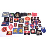 Selection of Cloth Formation Signs, consisting of Army Fire Service printed, printed Air Despatch