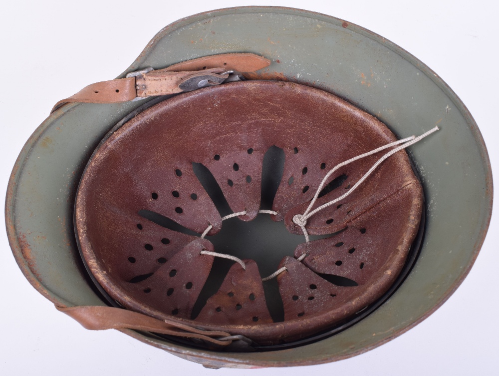 Waffen SS Double Decal Medics Steel Helmet, being an original shell which has been refurbished - Image 2 of 2