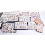 Eight Collectors Albums of Cigarette Cards, consisting of various complete and part sets, some