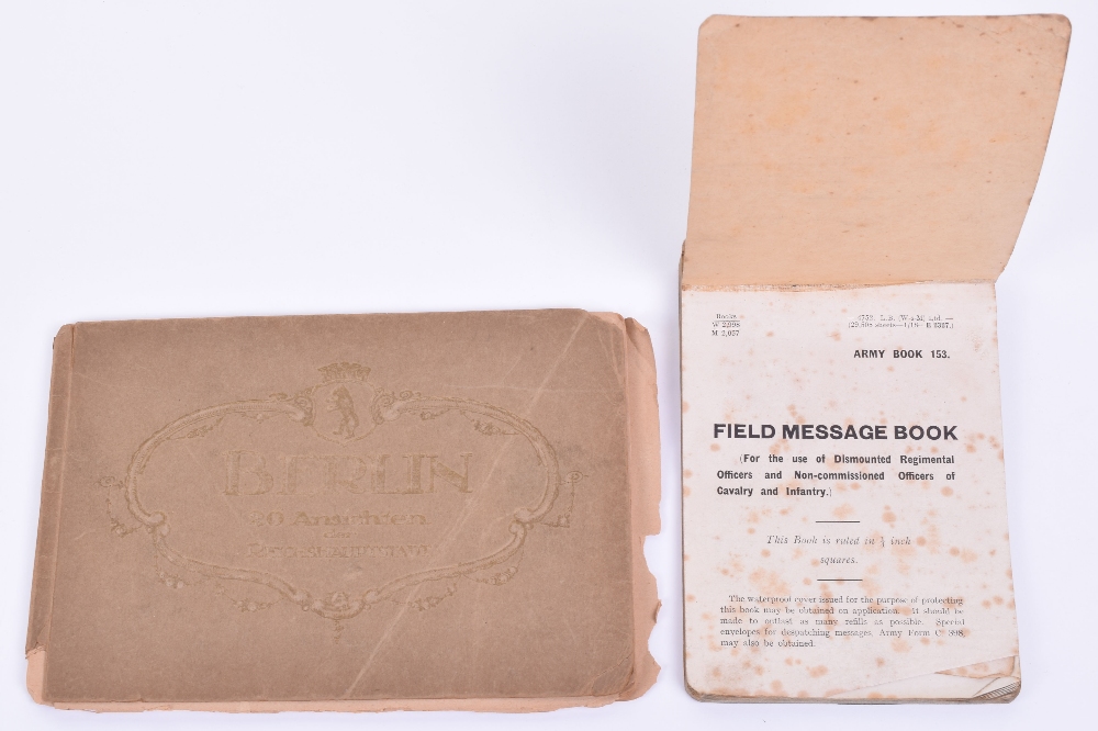 Great War Field Message Book of Labour Company Interest, with hand written notes and information,