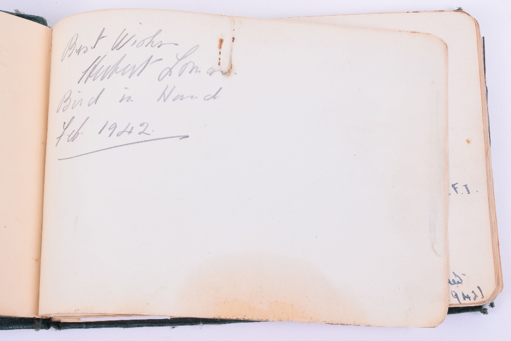 RAF Scampton Autograph Book, containing signatures of various personalities and band that visited - Image 2 of 12