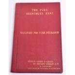 Messrs Giddy & Giddy Insurance Book for The Firs, Brenchley, Kent, the leather bound book with