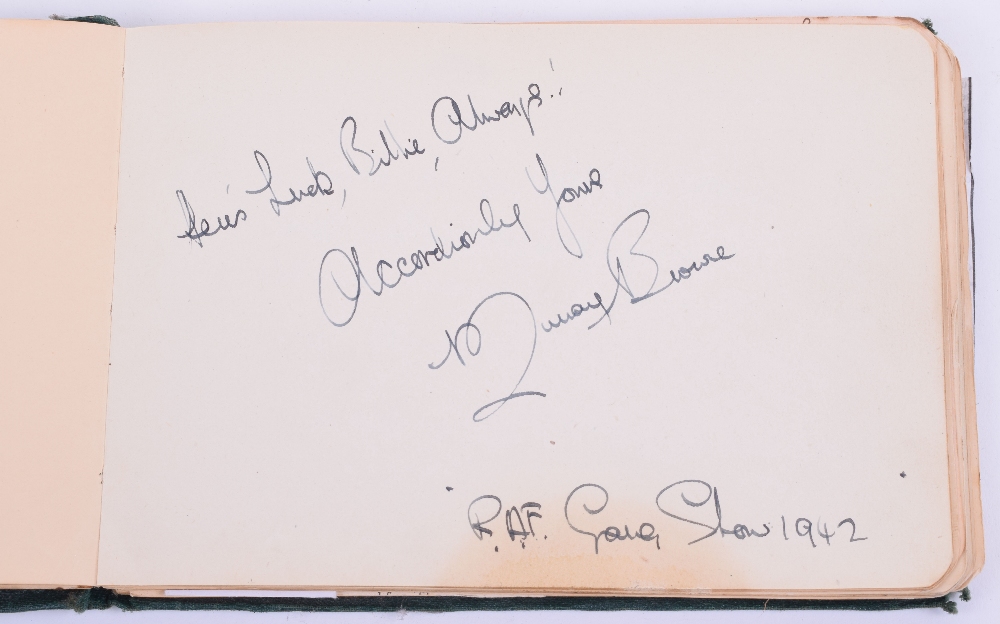 RAF Scampton Autograph Book, containing signatures of various personalities and band that visited - Image 6 of 12