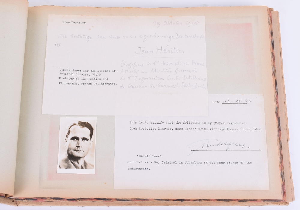 Historically Important Archive of Signatures and Photographs of Nuremberg War Trials Interest, - Image 6 of 24