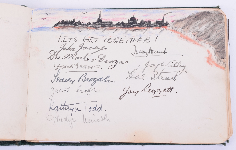 RAF Scampton Autograph Book, containing signatures of various personalities and band that visited - Image 11 of 12