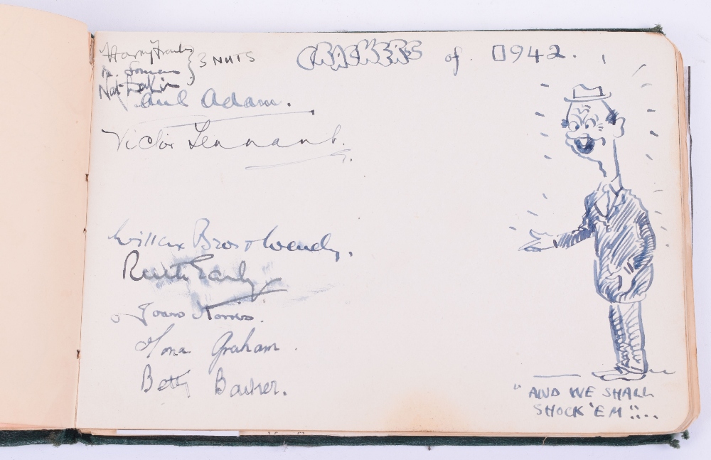 RAF Scampton Autograph Book, containing signatures of various personalities and band that visited - Image 10 of 12