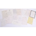 Selection of Signatures of Various Personalities mostly on letters and documents, including Lord