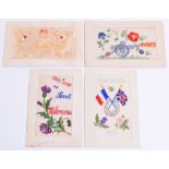 Album of Great War Period Embroidered Cards, various types including regimental examples, souvenir