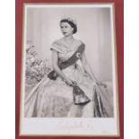Signed Photograph of HRH Queen Elizabeth II After Cecil Beaton, Excellent photograph, nicely
