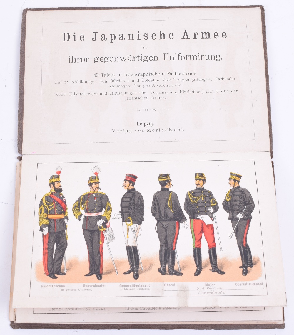 Die Japanische Armee in ihre gegenwartigen unifomirung, Moritz Ruhl. Impressive reference on the - Image 2 of 3