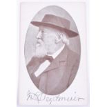 Signature of William Bernhardt Tegetmeier (1816-1912), Important Contributor to Darwin’s Theory of