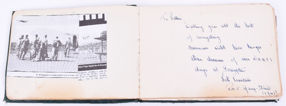 RAF Scampton Autograph Book, containing signatures of various personalities and band that visited - Image 3 of 12