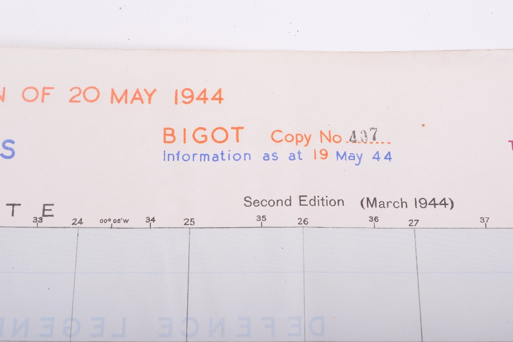 Three Original D-Day maps. HOULGATE, Showing beach defences between Cabourg Les Bains and Villers- - Image 3 of 25