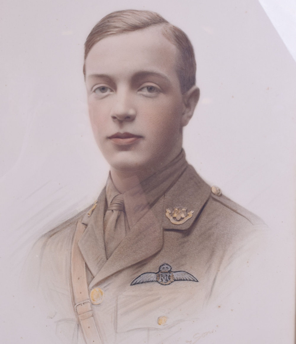 Watercolour and Portrait of Lieutenant Marcus Thurlow Wright Loyal North Lancashire Regiment & Royal - Image 3 of 3