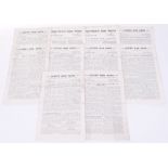 WW2 “Soviet War News” Printed Papers, printed by the Press Department of the Soviet Embassy in