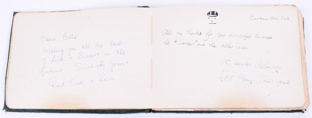 RAF Scampton Autograph Book, containing signatures of various personalities and band that visited - Image 7 of 12