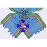 Columbian Order of Boyaca Grand Cross Badge, in gilt and enamels with large sash type ribbon. Very