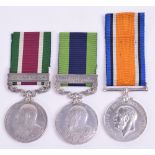 Campaign Group of Three of Sepoy Fateh Din 40th Pathans, consisting of Edward VII silver Tibet medal