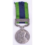 Indian General Service Medal 101607 Private A W Champan Machine Gun Corps, George V example with