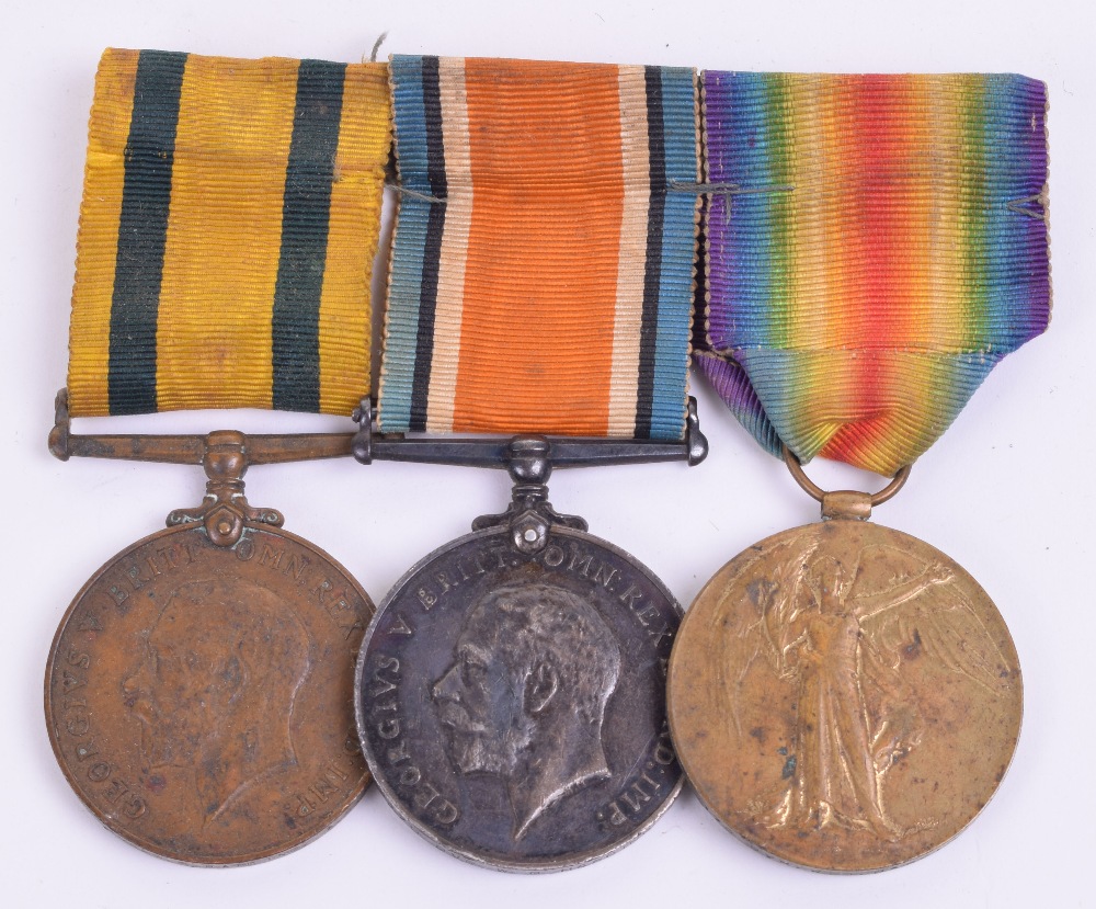 Great War Territorial Forces War Medal Group of Three Awarded to Driver W G Harding Army Service