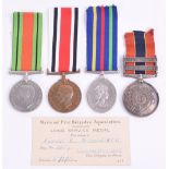 Civil Defence Medal Group of Four of Fireman Frank R Bosworthick, group consists of 1939-45