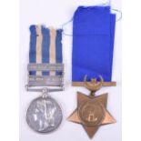 Egypt & Sudan Campaign Medal Pair 1st Battalion Gordon Highlanders, un-dated Egypt & Sudan medal